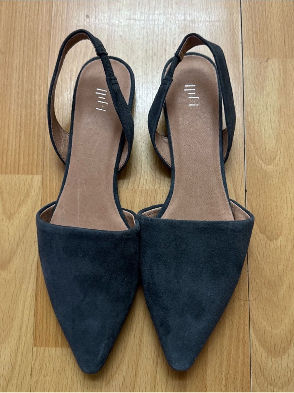 J. Jill Black Pointed-Toe Slingback Flats
